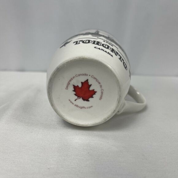 Toronto Canada Coffee Tea Cup Black White Skyline Elby Made In Canada - Picture 4 of 9